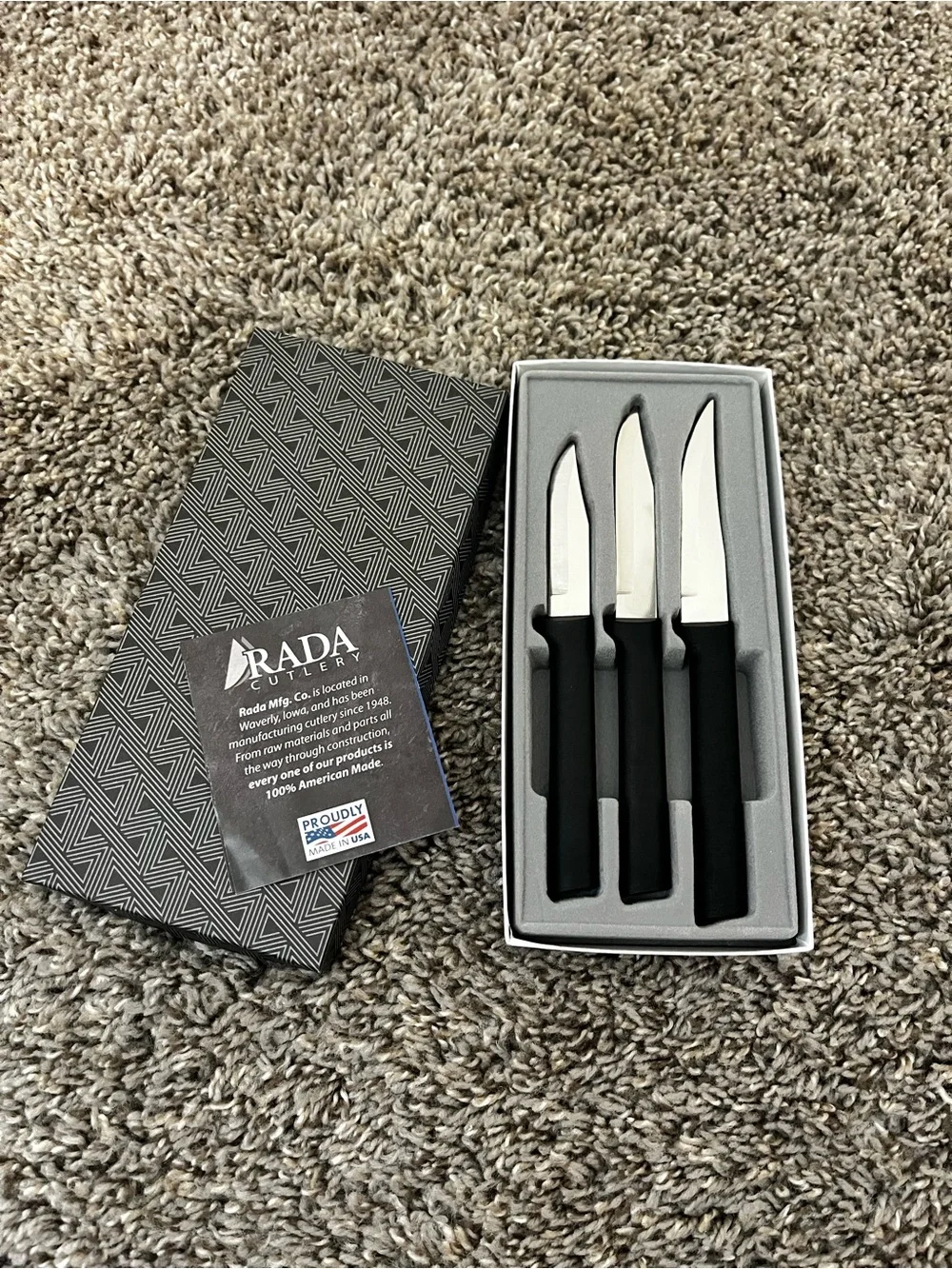 Black Handle Paring Knife Set